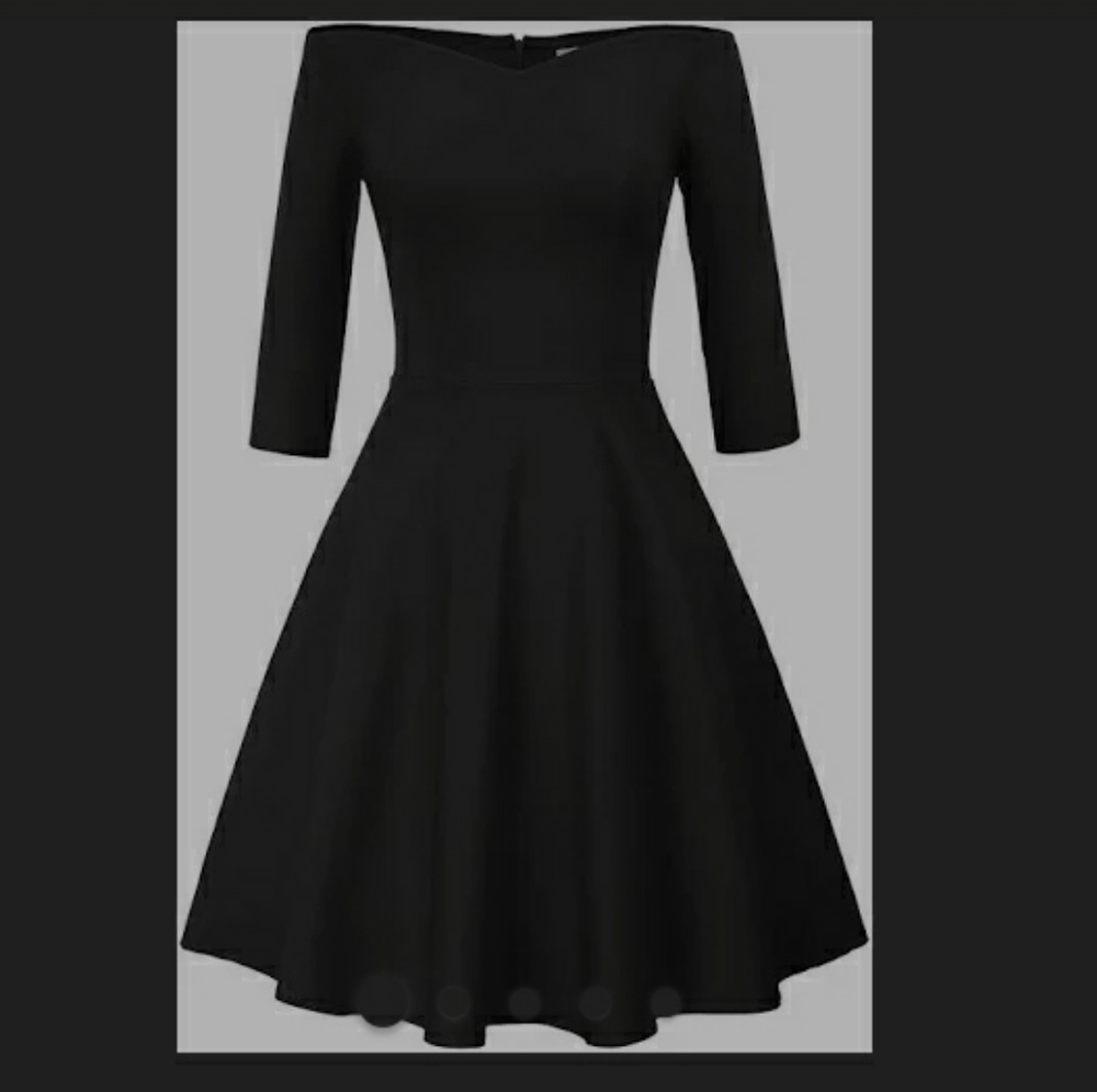 GRACE KARIN BLACK OFF THE SHOULDER DRESS